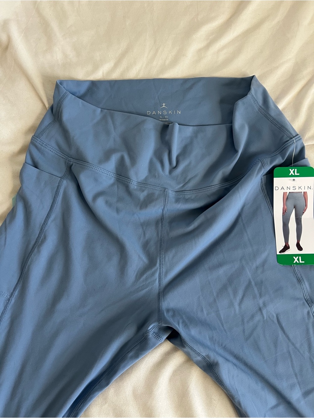 Danskin Smooth High-Waist Leggings in Slate Blue